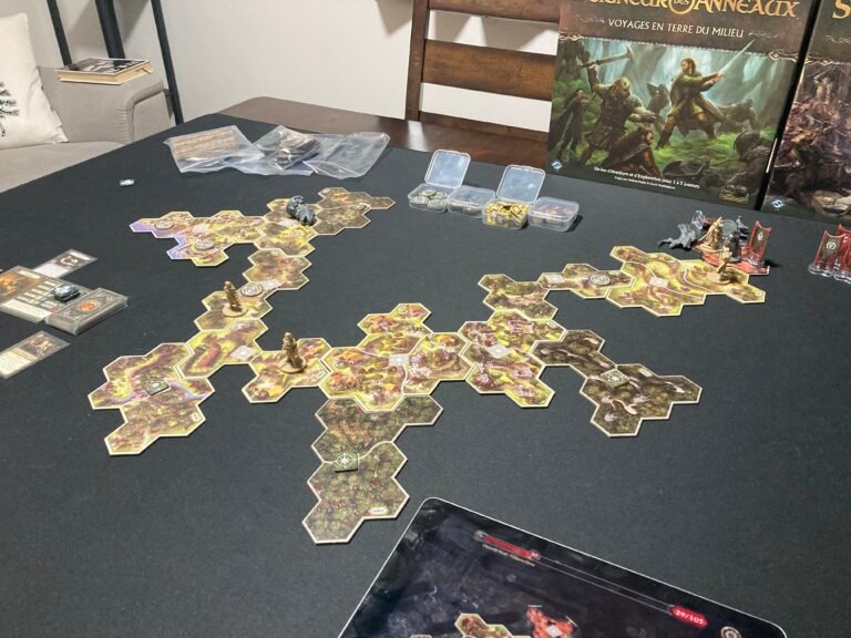 Plateau de jeu quelques temps avant la fin de la partie...